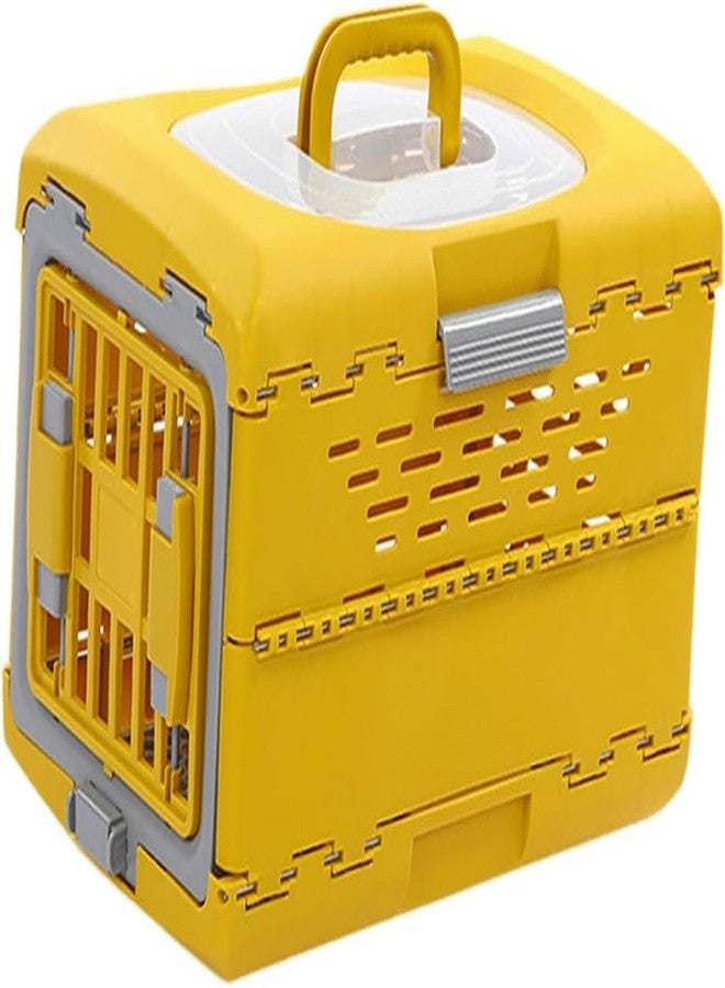 BohoBark Puppy Crate Heavy Duty Cat Transport Box for Rabbit Kitten Puppy (Yellow) - Image 1